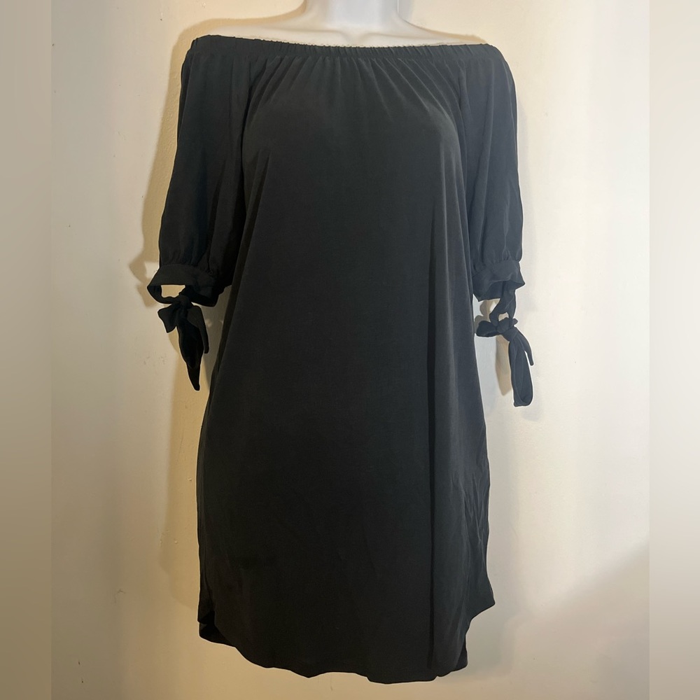 Black off the shoulder dress